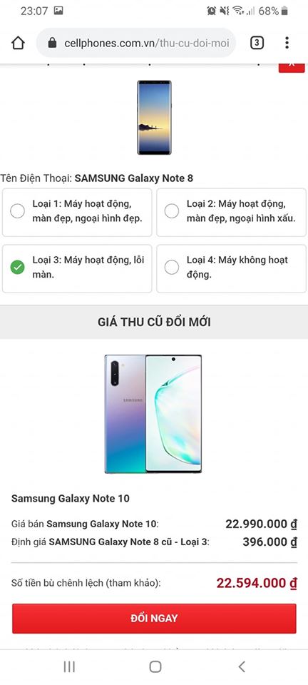 "Thu cũ, đổi mới Note10", cửa hàng định giá Note 8 chỉ 400 ngàn đồng khiến người dùng bức xúc 1