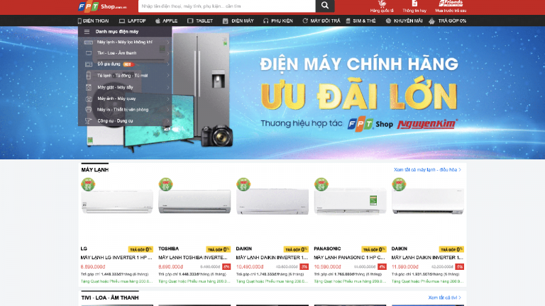FPT Shop không còn bán hàng điện máy