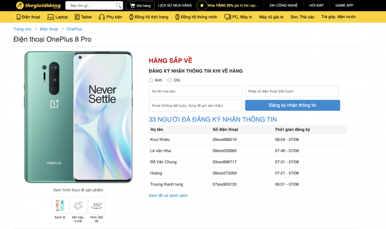 OnePlus chính thức gia nhập thị trường Việt Nam với OnePlus 8 Pro