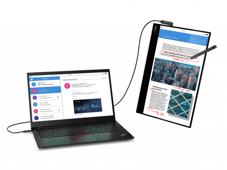 Ra mắt màn hình di động Lenovo ThinkVision M14t