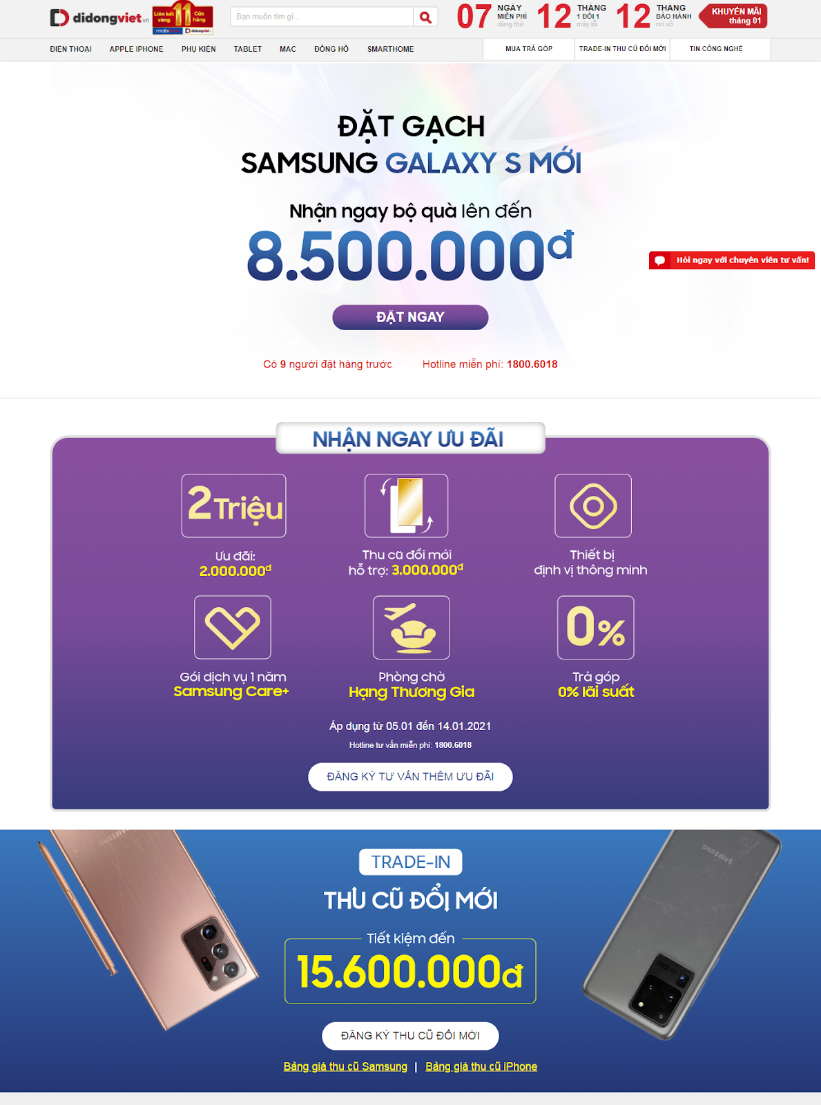 Đã có thể đặt hàng Samsung Galaxy S mới sớm hơn 11