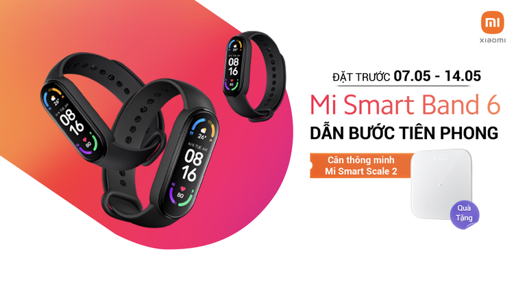 Mi Smart Band 6 có giá 1,29 triệu đồng, tặng cân thông minh cho khách đặt mua trước 3