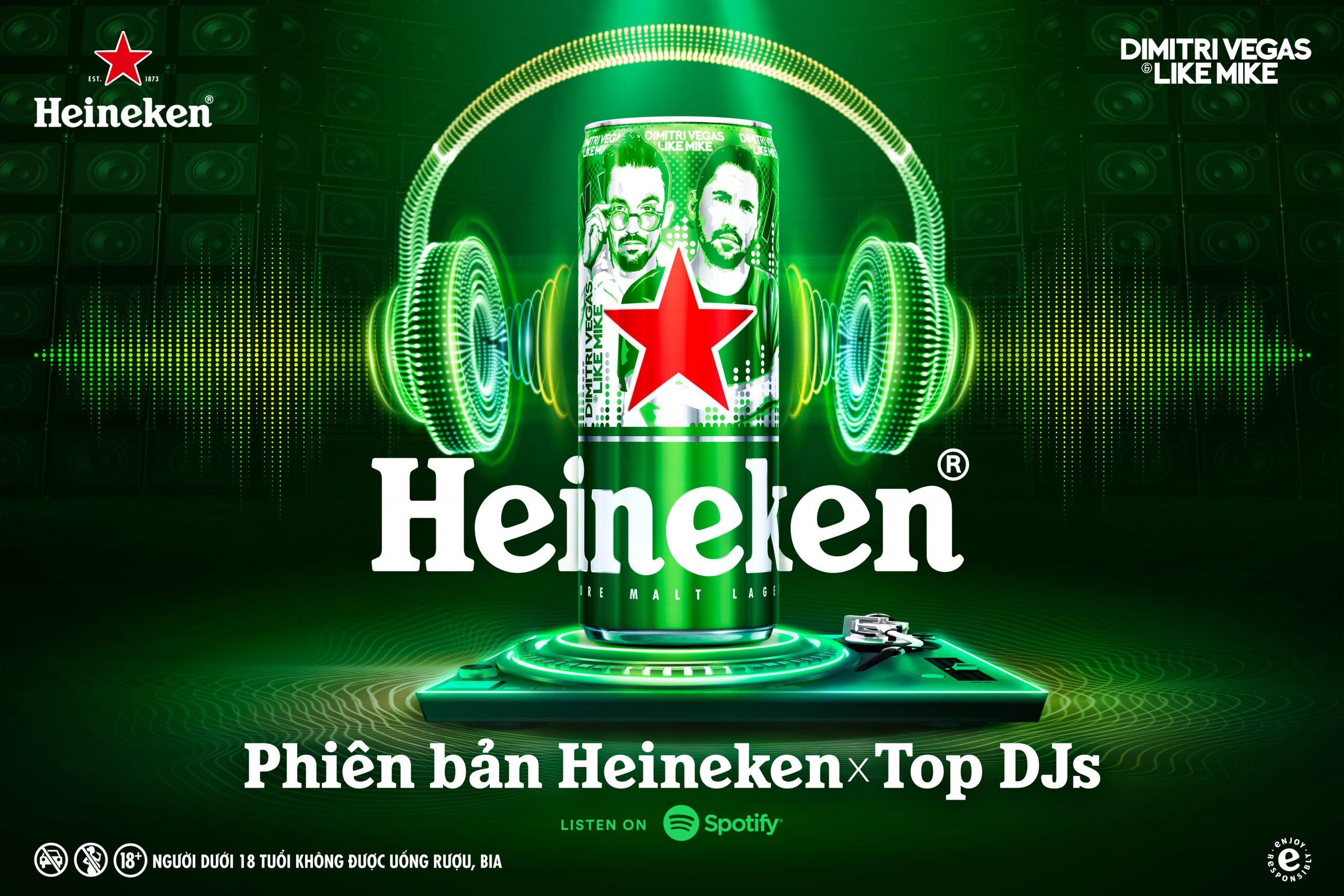 Heineken ra mắt phiên bản lon cao giới hạn Heineken® x Top DJ 2