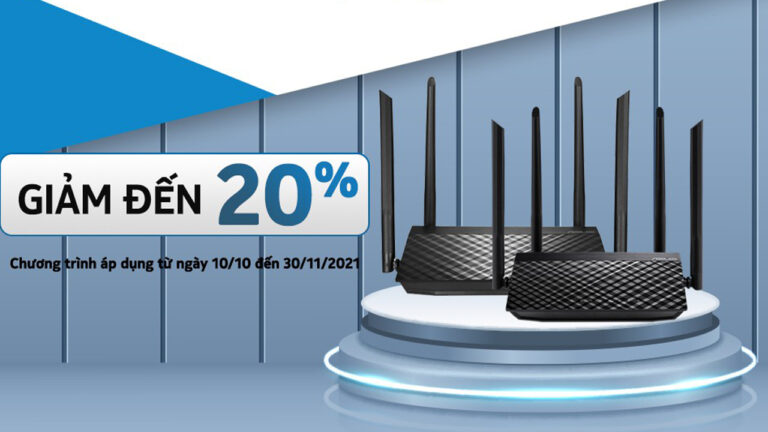 Giá thiết bị mạng – router ASUS giảm 20% trong tháng 10