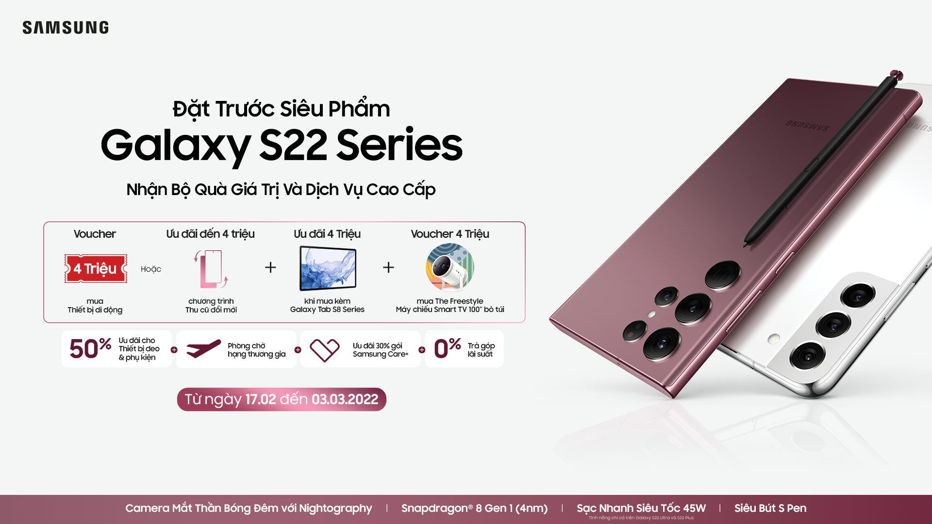 Mở bán ngày 4/3, Galaxy S22 series có giá bán khởi điểm từ 21.99 triệu đồng 12