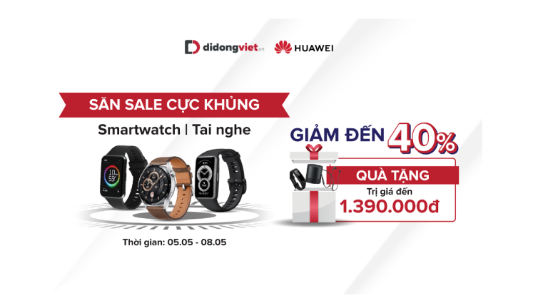 Di Động Việt hợp tác cùng Huawei, ưu đãi khủng mua 1 được 2 kèm giảm giá đến 40%