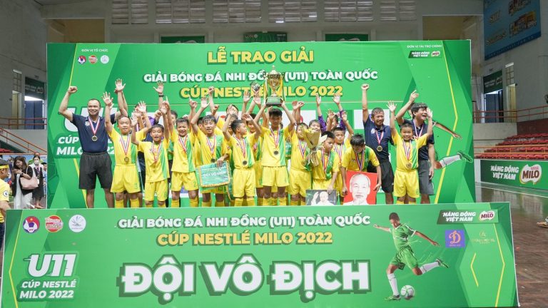 Sông Lam Nghệ An vô địch Giải bóng đá Nhi đồng (U11) toàn quốc – Cúp Nestlé MILO 2022