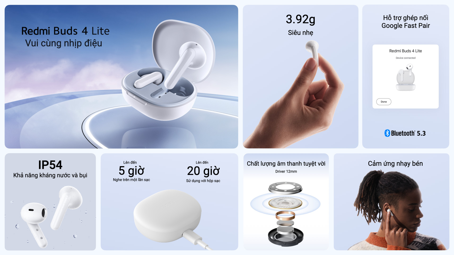Từ nay đến 23/4, giảm 100 ngàn đồng cho khách đặt mua tai nghe Redmi Buds 4 Lite 14