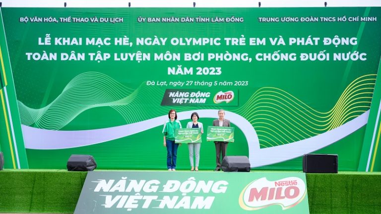 Nestlé MILO đồng hành cùng Lễ Khai mạc hè, Ngày Olympic trẻ em và Chương trình bơi an toàn, phòng, chống đuối nước năm 2023