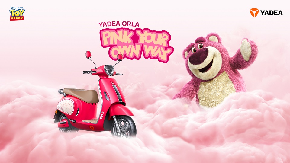 Ra mắt xe máy điện Yadea hợp tác với gấu dâu Disney Lotso, lấy màu hồng làm chủ đạo 8