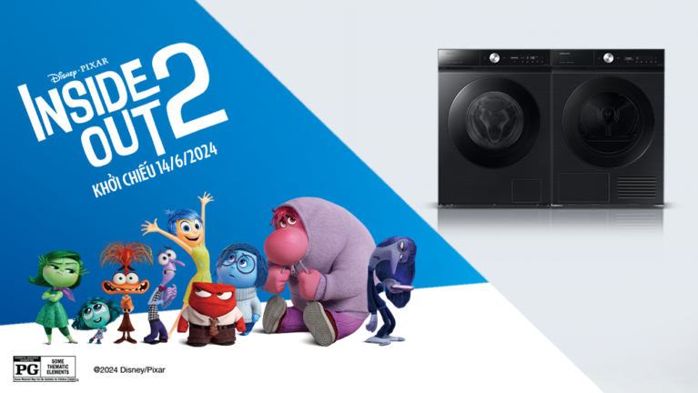 Samsung hợp tác cùng Disney và Pixar quảng bá máy giặt sấy Bespoke AI™