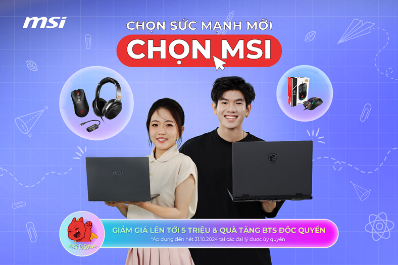 MSI triển khai chương trình khuyến mại mùa tựu trường 2024 5