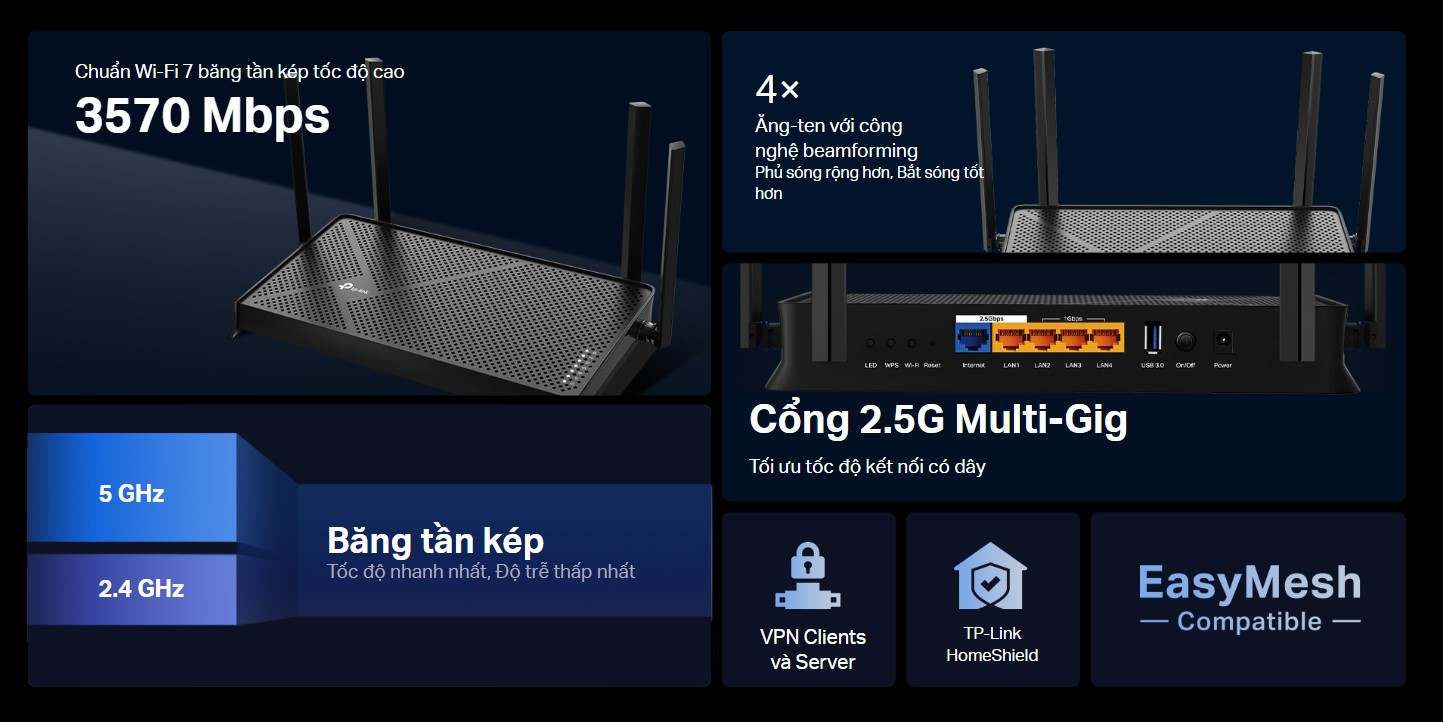 TP-Link Archer BE230 - Router Wi-Fi 7 đầu tiên ra mắt tại Việt Nam, giá 2.6 triệu đồng 12