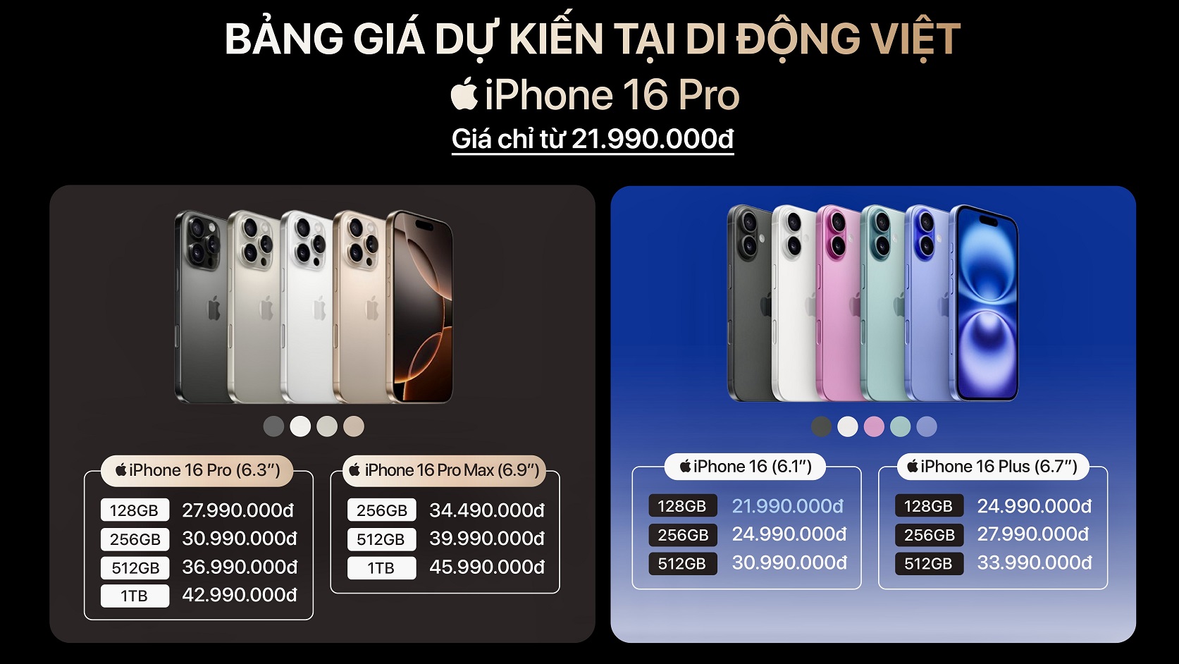 iPhone 16 series tại Việt Nam giá bán dự kiến từ 21,99 triệu đồng 6