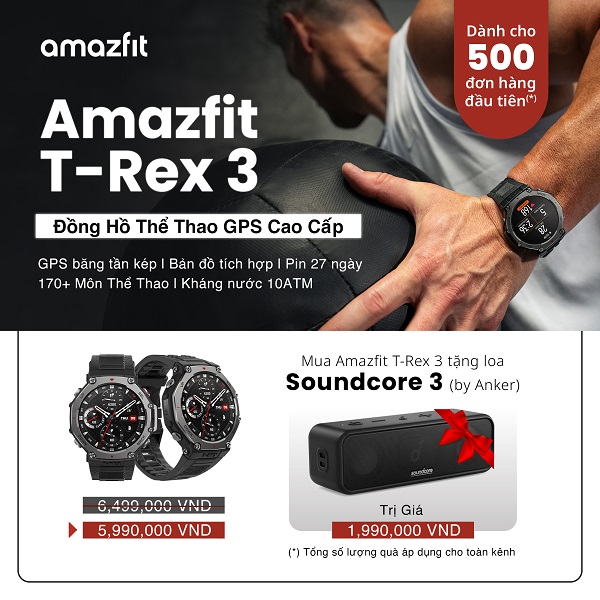 Ra mắt Amazfit T-Rex 3 – Đồng hồ thể thao chuyên dùng cho các hoạt động ngoài trời 15