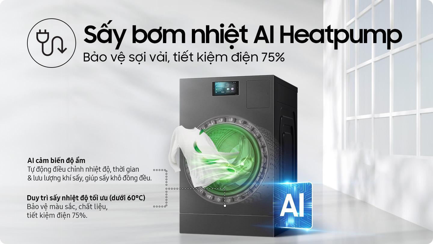 Máy giặt sấy bơm nhiệt Samsung Bespoke AI Heatpump tích hợp nhiều công nghệ đột phá 2