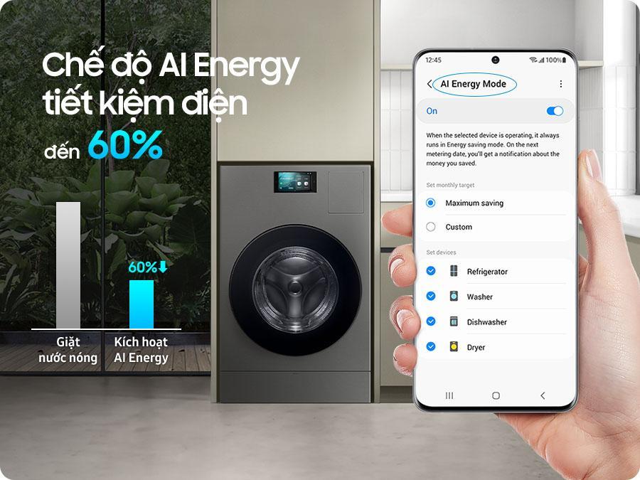 Máy giặt sấy bơm nhiệt Samsung Bespoke AI Heatpump tích hợp nhiều công nghệ đột phá 6