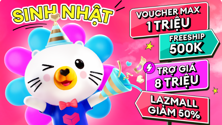 Lazada mở đại tiệc “Sale sinh nhật” – Giảm sâu, freeship toàn sàn, săn sale cực đã