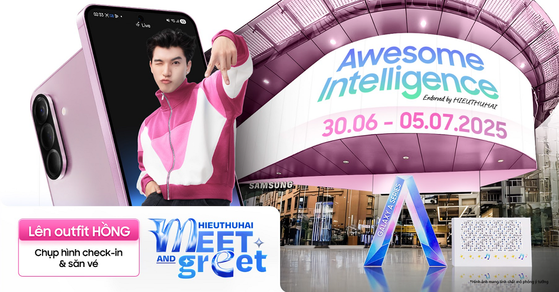 Samsung mở đầu mùa hè đầy sôi động với Galaxy A56 5G phiên bản Hồng mới và hoạt động Meet & Greet cùng HIEUTHUHAI 11