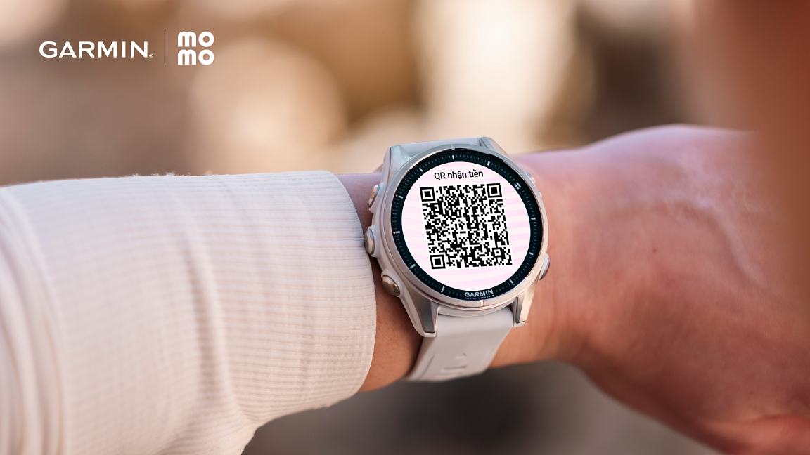 Người dùng đã có thể thanh toán và nhận tiền bằng mã QR MoMo trên đồng hồ Garmin 11